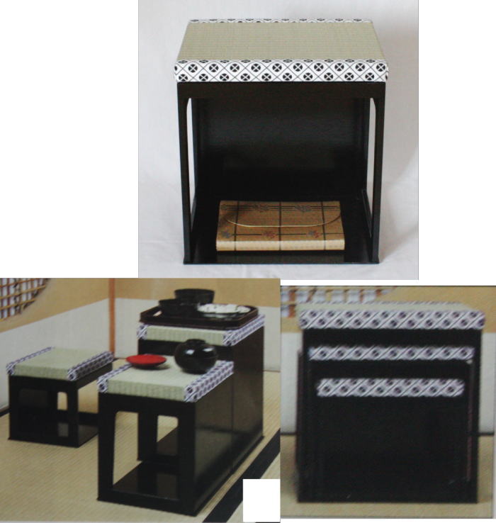 茶道 立礼用棚 掻き合塗り 組み立て式 ❚立礼❚ 茶事座椅子