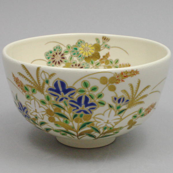 茶道具】美品 木場紅園造 更紗形茶碗五客（共箱）☆送料込☆ 茶道具