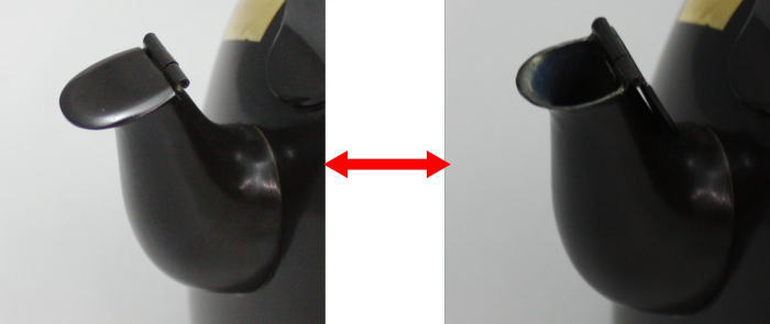 表千家用　水注やかん　腰黒 茶道具 水次 水注 腰黒薬缶 腰黒やかん 浄益形 伊藤政治作 一政堂