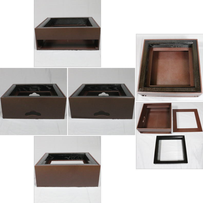 製造中止【茶器/茶道具 置炉（置き炉）＆炉縁】 IH専用置炉＆炉縁 掻合