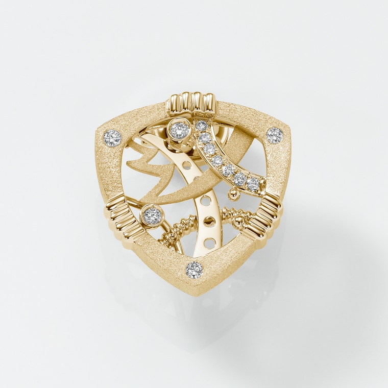 K18】ブローチ ダイヤモンド0.02ct 約8g 貴金属