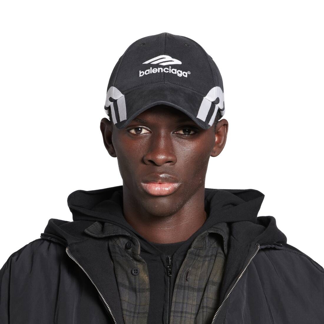 BALENCIAGA Men's 3b Sports Icon Cap in Black/white | REVERSIBLE