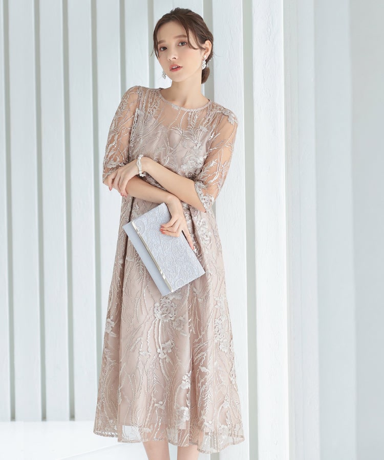 結婚式・二次会・セレモニーシーン対応 総レースワンピース