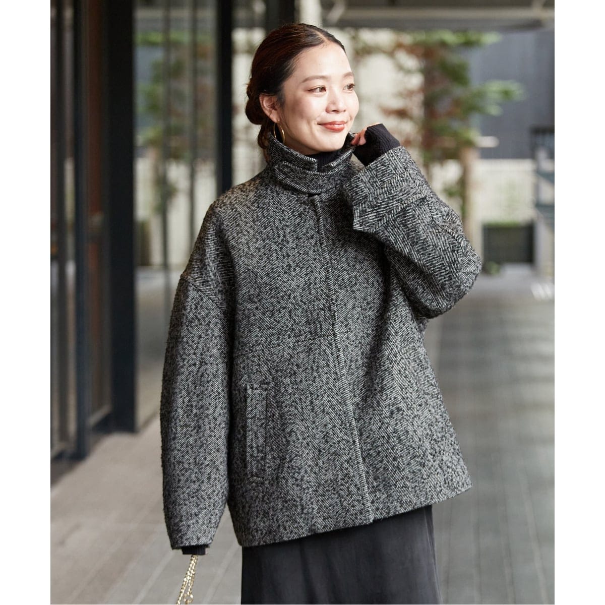 B.C STOCK S 120ブレンドリバーミドルコート 新品 B.C STOCK（ベーセー