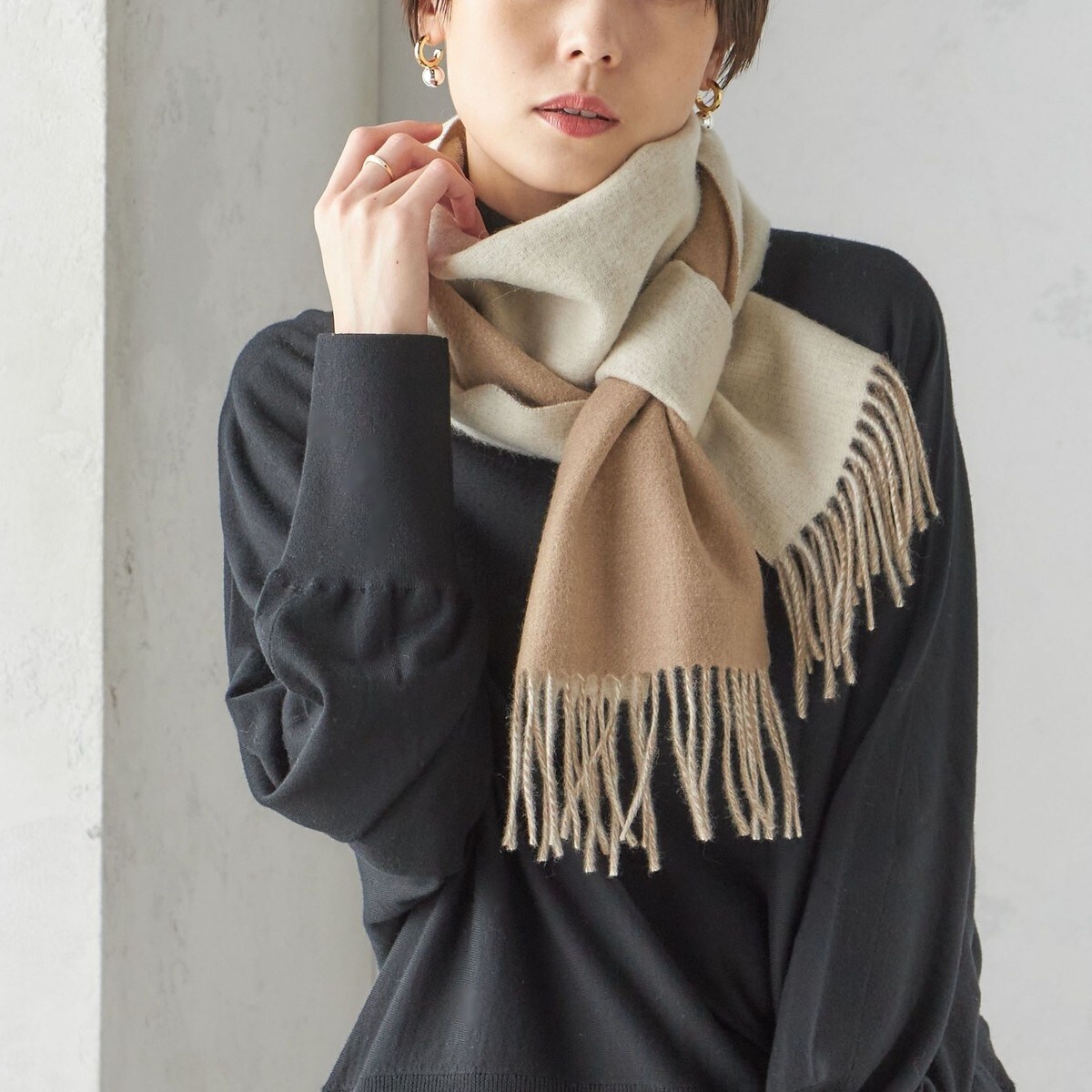 ソリッド カシミヤ リバーシブル マフラー | シップス(SHIPS) | マルイ