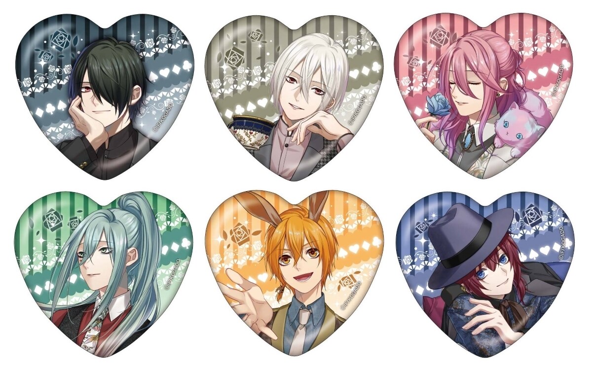 エミリアの誕生日生活 ハート型缶バッジ 3個セット コンプリート