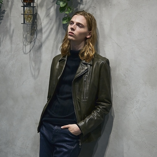 セミダブル レザージャケット | 5351プール・オム(5351POUR LES HOMMES