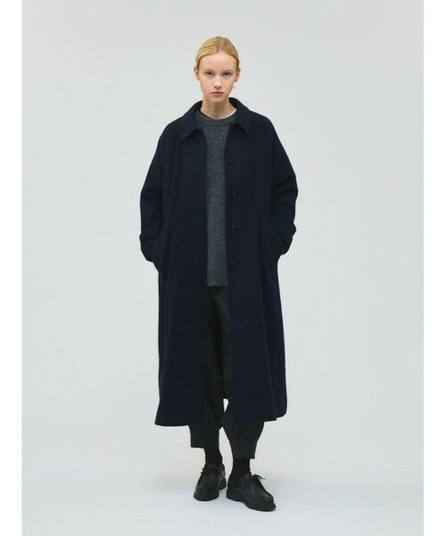 セール】 mizuiro ind ウール混バルマカーンコート （ステンカラー