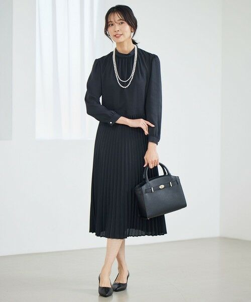 洗える】クリスタルアムンゼン ウエスト切り替え ワンピース （ロング