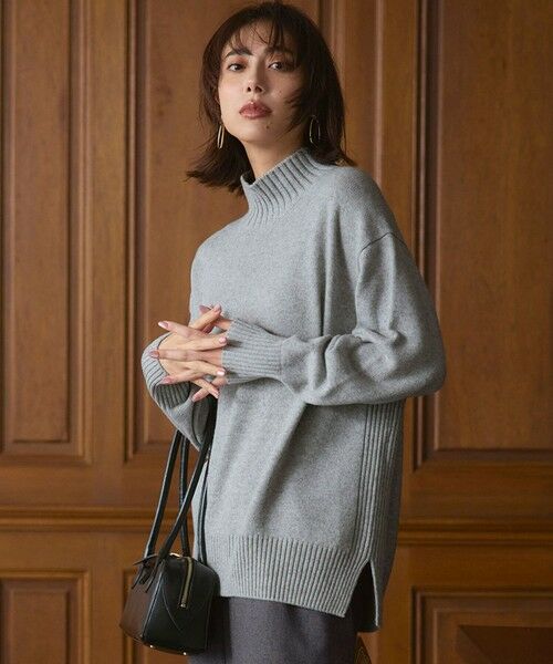 見上愛さんコラボカラー/Oggi掲載】カシミヤブレンド ハイネック