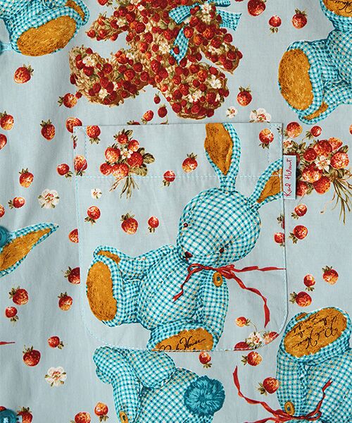 セール】 ギンガムうさぎプリントシャツブラウス （シャツ・ブラウス