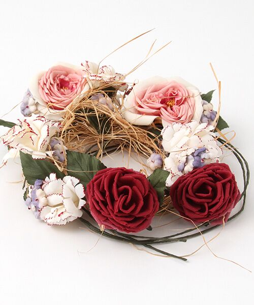 ピンクハウスゴージャスコサージュベルト、コサージュ髪留めセット3点