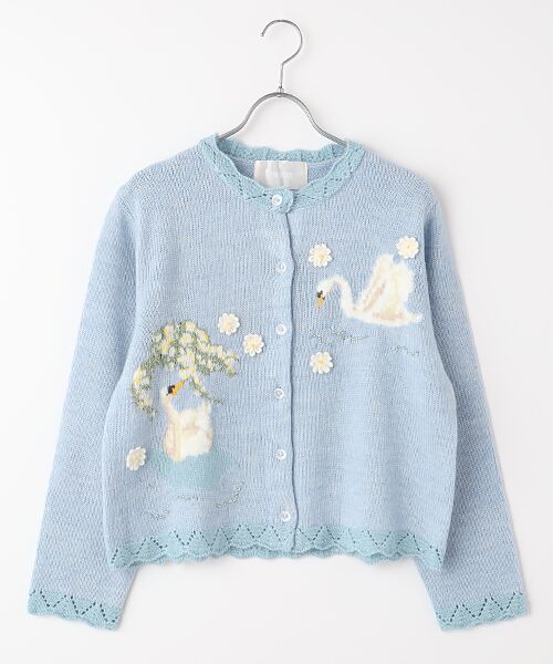 セール】 SWAN LAKEモチーフニットカーディガン （カーディガン