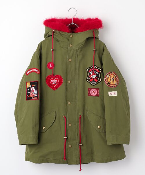 PINK HOUSE×Momoclo パイレーツキャットワッペンモッズコート