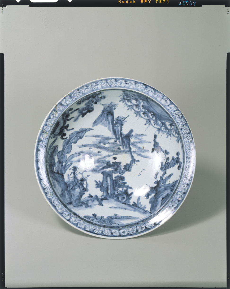 古染付 山水図膾向付 10客揃え 古染付 山水図膾向付 10客揃え 古染付