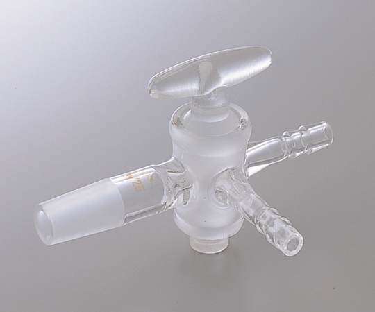 共通摺合三方コックI型 ガラスコック・19/38理化学実験用ガラス器具 アズ