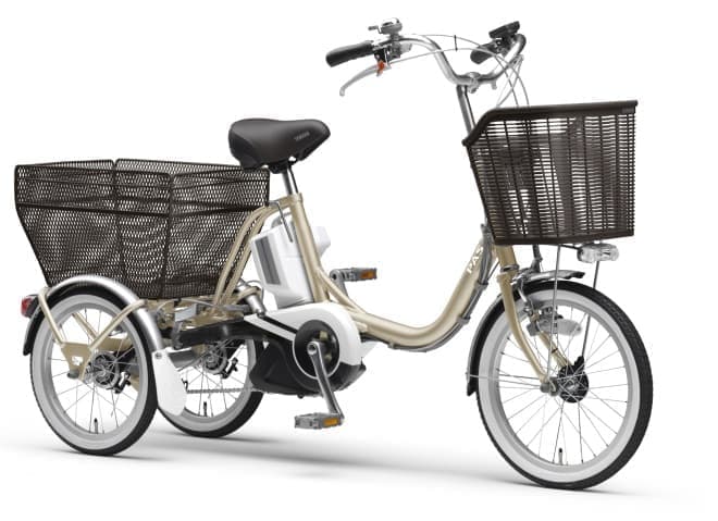三輪の電動アシスト自転車 ヤマハ「PASワゴン」2015年モデル販売開始