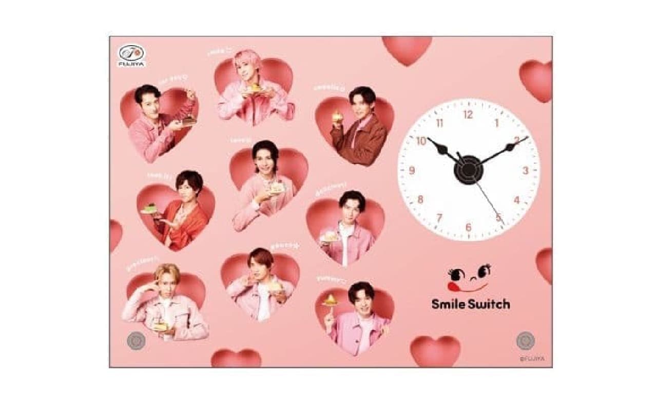 Man オリジナルアクリル製スタンド時計 不二家 Man オリジナルアクリル