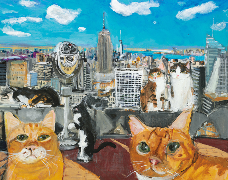 久下貴史 マンハッタナーズ 版画 久下貴史 マンハッタナーズ 版画 NY猫