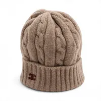 セリーヌ トリオンフ ニットキャップ TU カシミヤ ベージュ 2AE0L362W