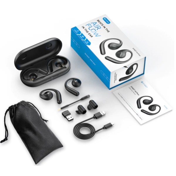 EMEET EMEET AirFlow ワイヤレスオープンイヤー型イヤホン E2053 黒