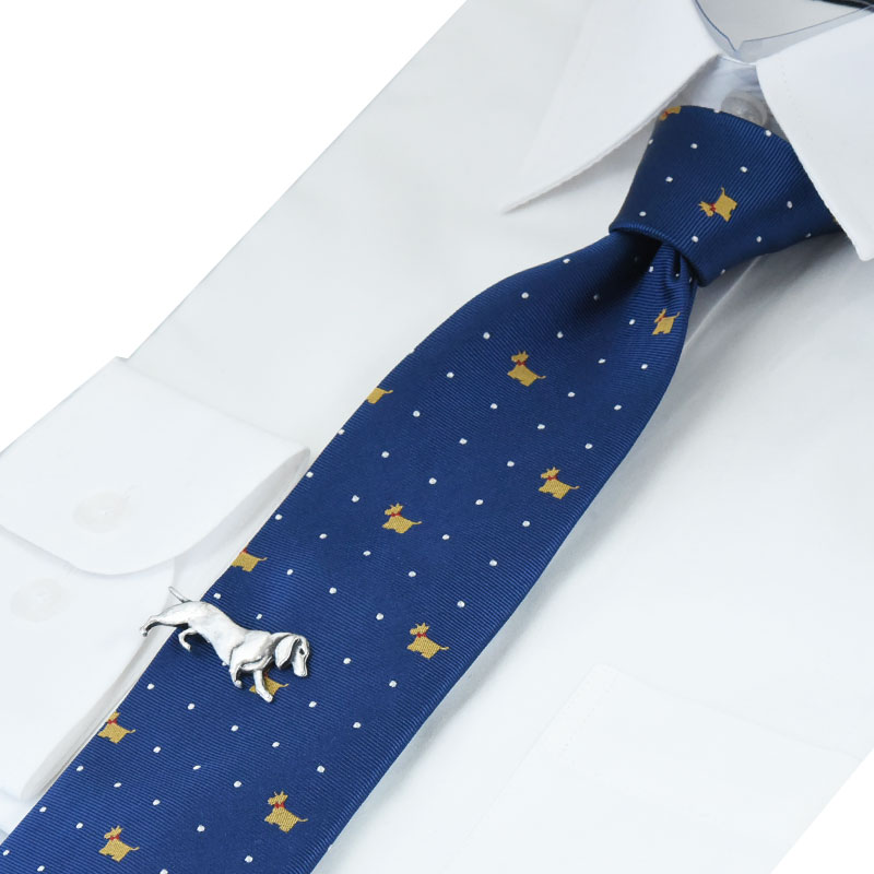 楽天市場】ネクタイ セット ネクタイピン 犬 シルク100％ おしゃれ