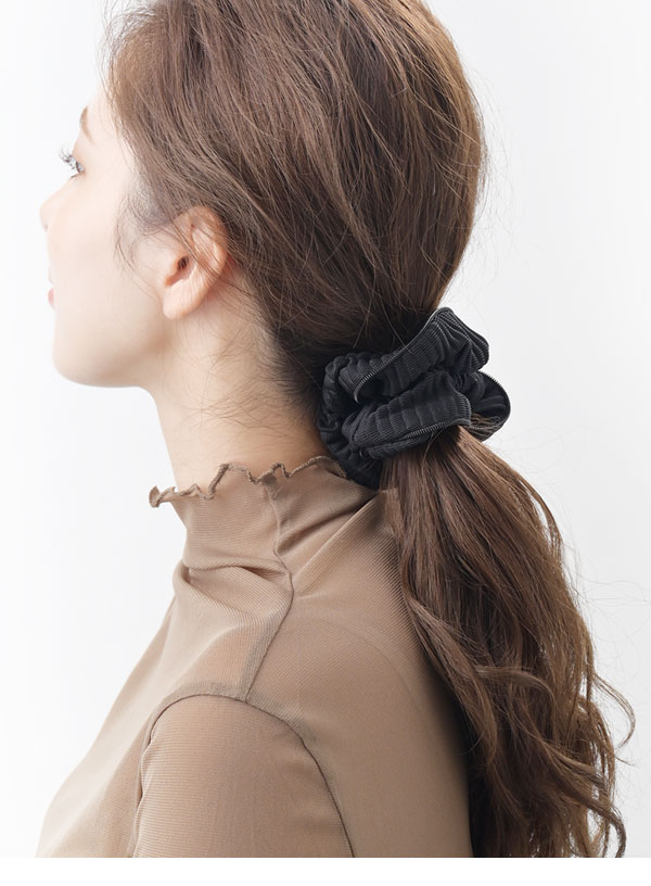 楽天市場】【ラスト15％OFFクーポン配布中】シュシュ ボリューム 無地