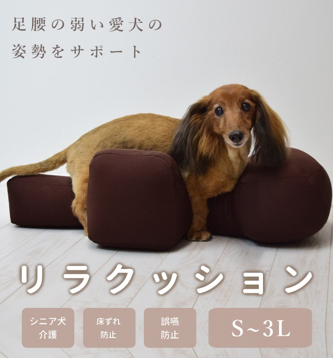 楽天市場】愛犬用ベッド リラクッション DM ブラウン 立位保定 介護
