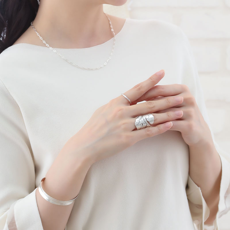 楽天市場】ワイドリーフ カレンシルバーリング 13号 15号 17号 19号