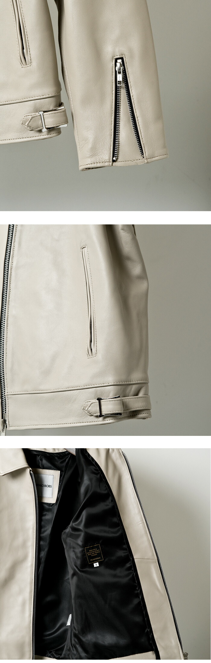 BANDIT(バンディット)レザー シングル ライダースジャケット PUREGOLD