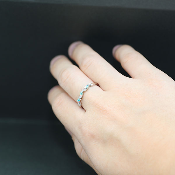 ☆バターリャパライバトルマリン&アーガイルピンクダイヤモンド18金&Pt