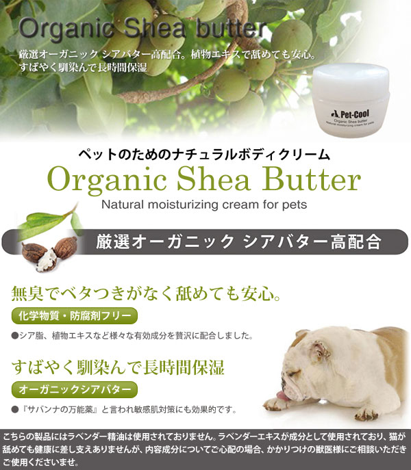 楽天市場】ペットクール pet-cool オーガニックシアバター20g 保湿 足