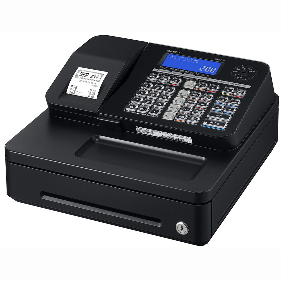 CASIO＞カシオ レジスター SR-S200-EX-BK ブラック Bluetooth搭載 イン
