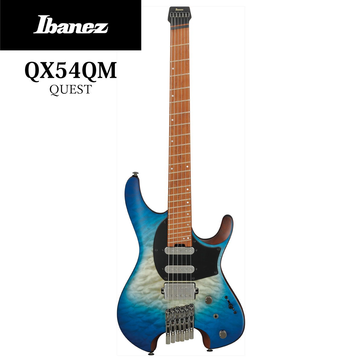 楽天市場】Ibanez QX54QM -BSM (Blue Sphere Burst Matte)- 新品