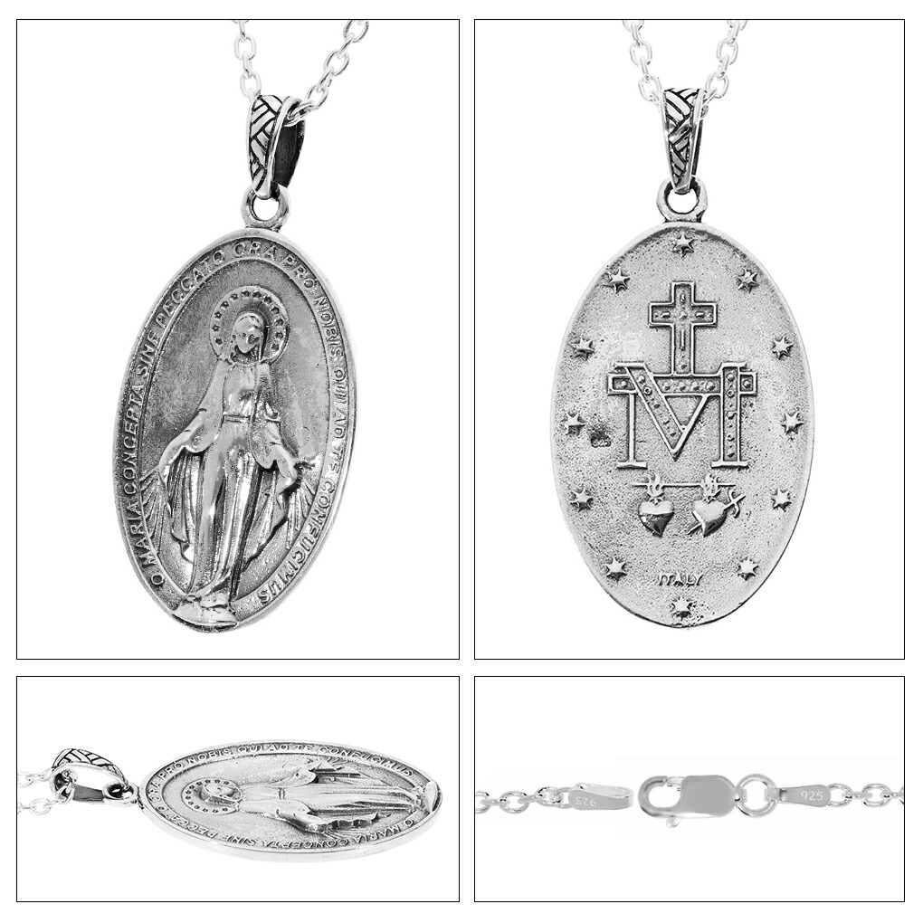 楽天市場】不思議のメダイ シルバー ネックレス ペンダント ペンダント