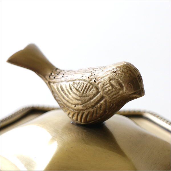 楽天市場】小物入れ ふた付き おしゃれ ガラス 真鍮 アンティーク