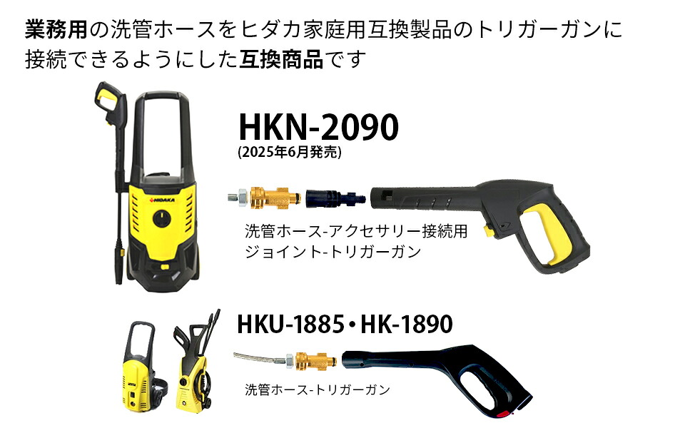 送料無料】ヒダカ家庭用高圧洗浄機互換 プロ仕様 洗管ホース 1.2分