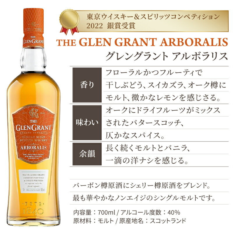 楽天市場】グレングラント アルボラリス ロックグラス 付き ギフト