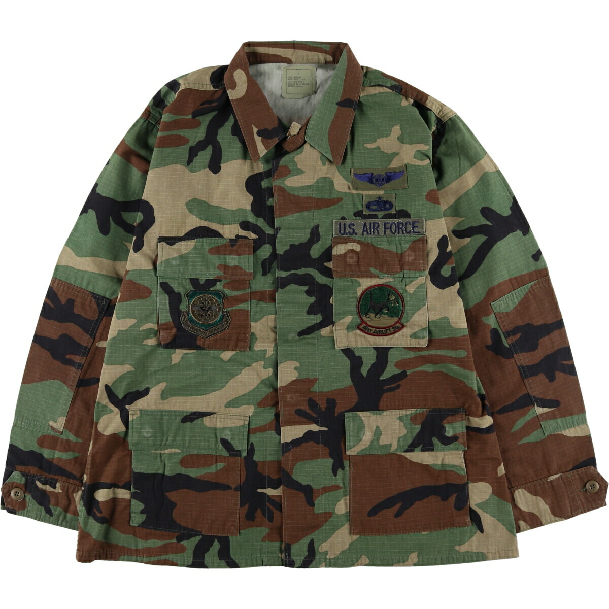 迷彩ジャケット 迷彩色 4ポケット 動物ボタン 迷彩ジャケット 迷彩色 4