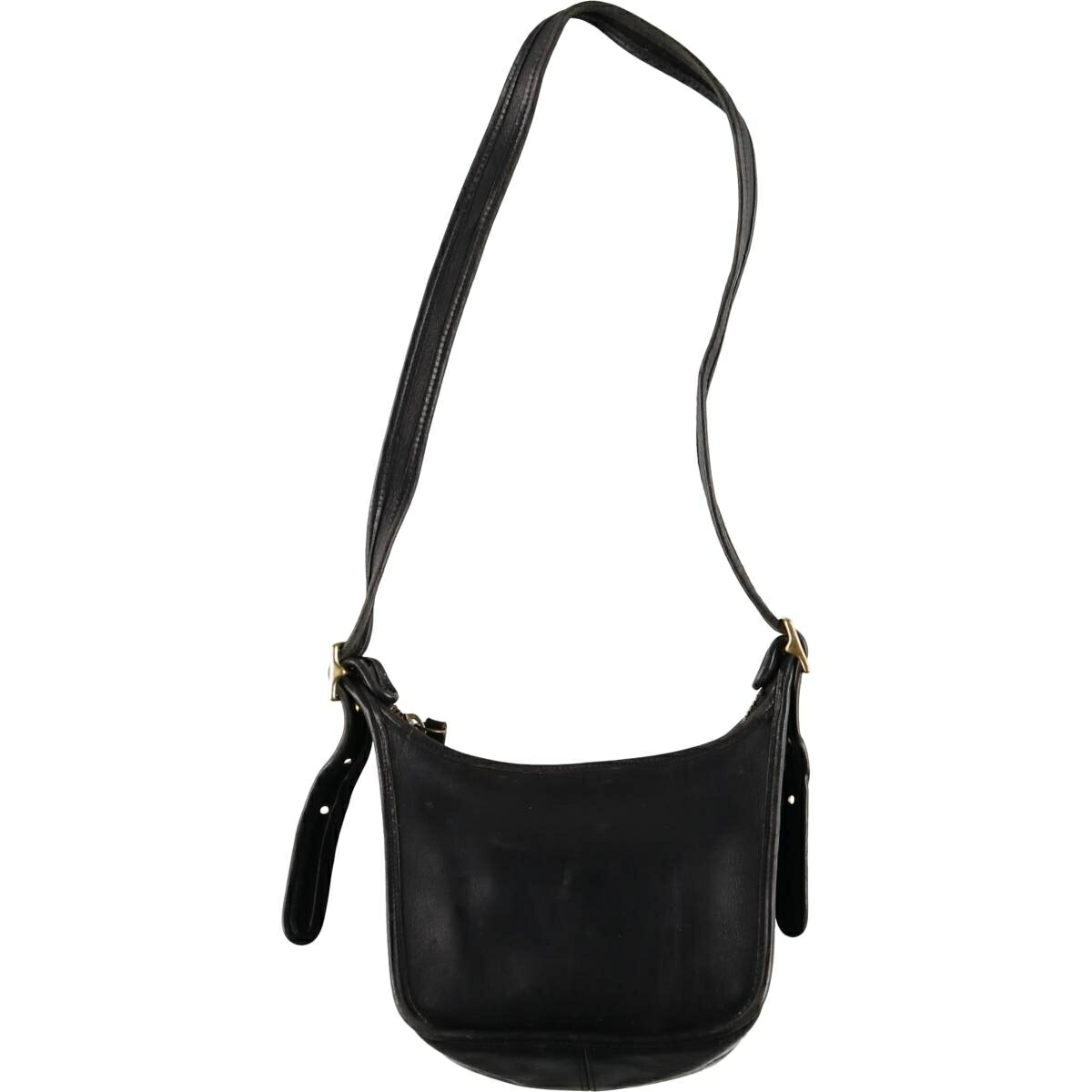 USA製 COACH オールド コーチ 巾着 レザー ショルダーバッグ 茶☆9746