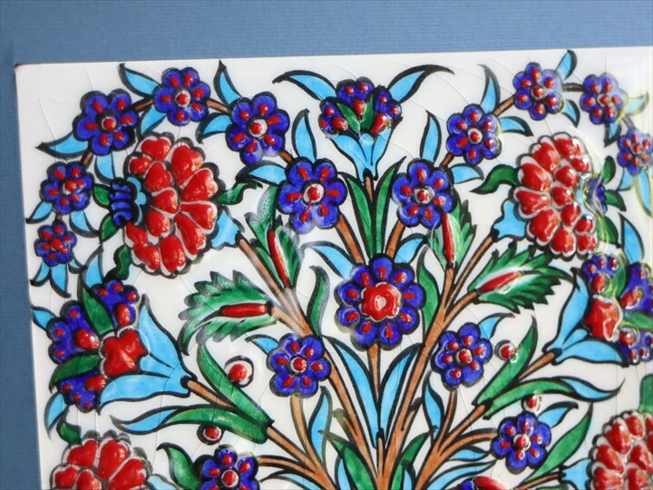 楽天市場】【15%OFFクーポン対象】手書きタイル トルコ陶器 1枚額 H32