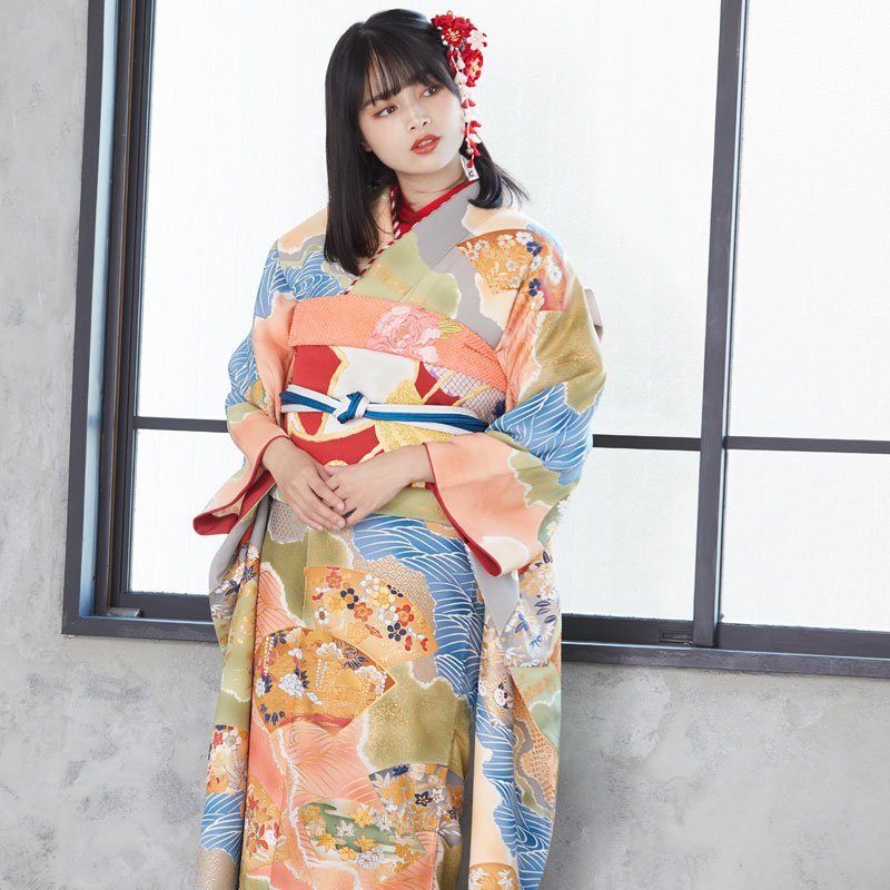 京都丸紅ウンソウドウPolyester振り袖 裄68.4㎝ 振袖｜京都丸紅公式