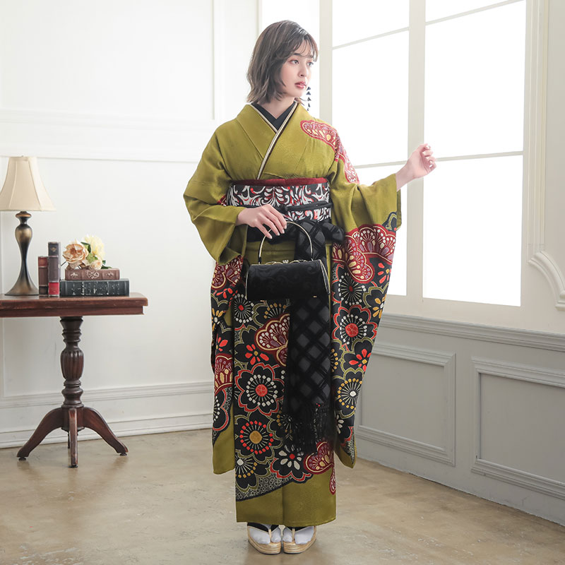 楽天市場】成人式早割クーポン10％オフ【振袖 レンタル】RS1998 正絹