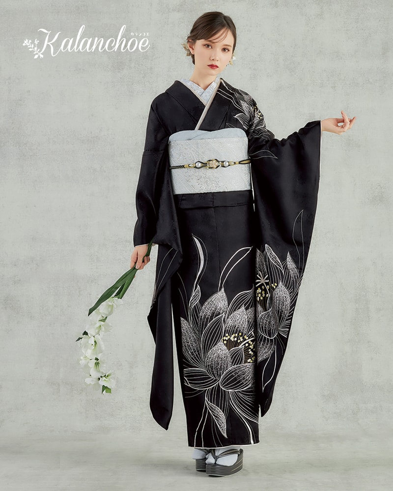 365正絹振袖【上品なニュアンスカラー】【御所車花】振り袖6点フル