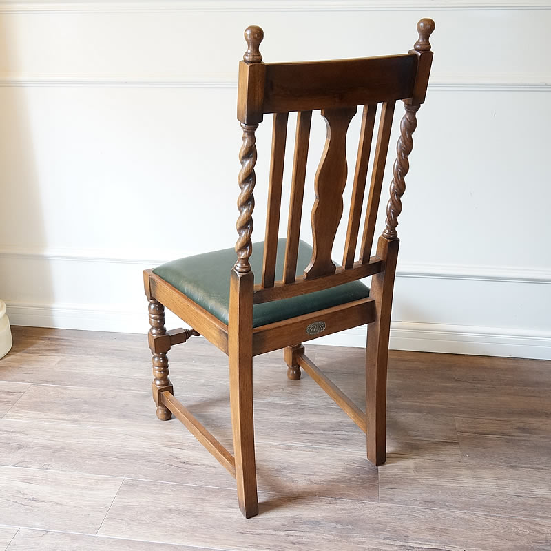 楽天市場】アンティーク家具調 ダイニングチェア 2脚セット 木製 緑色