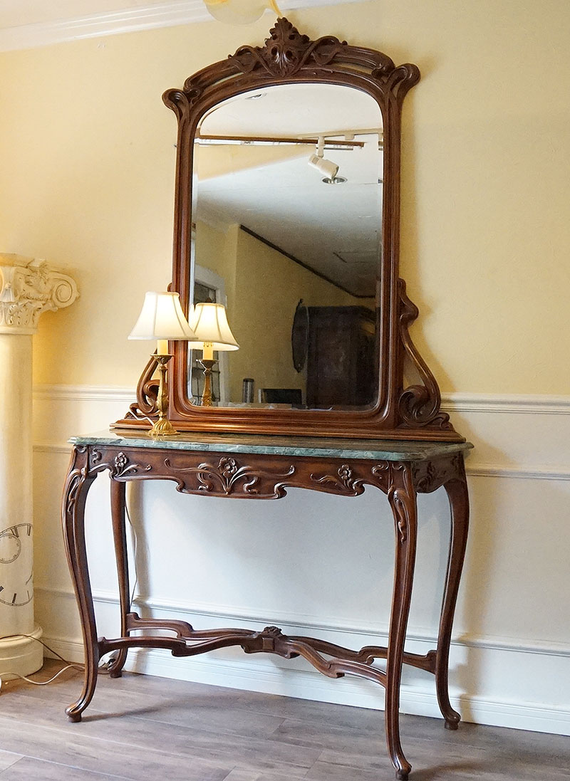 楽天市場】イタリア製 ミラー＆コンソールテーブル 大理石 天板