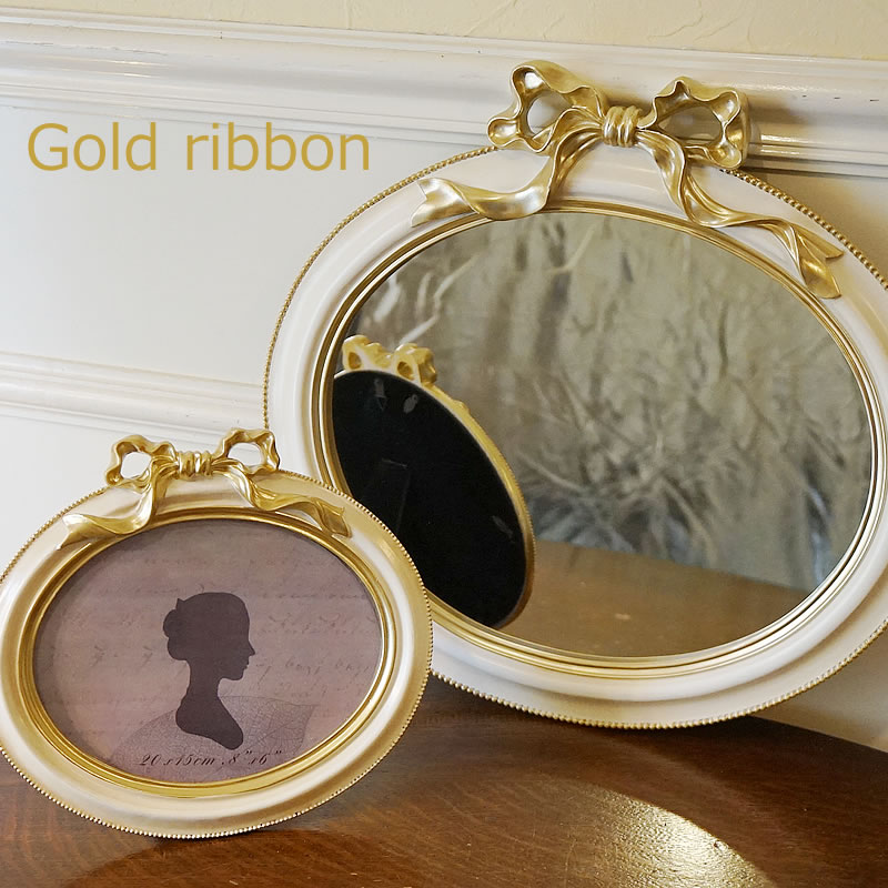 楽天市場】フォトフレーム 写真立て フレンチ ゴールドリボン 壁掛け可