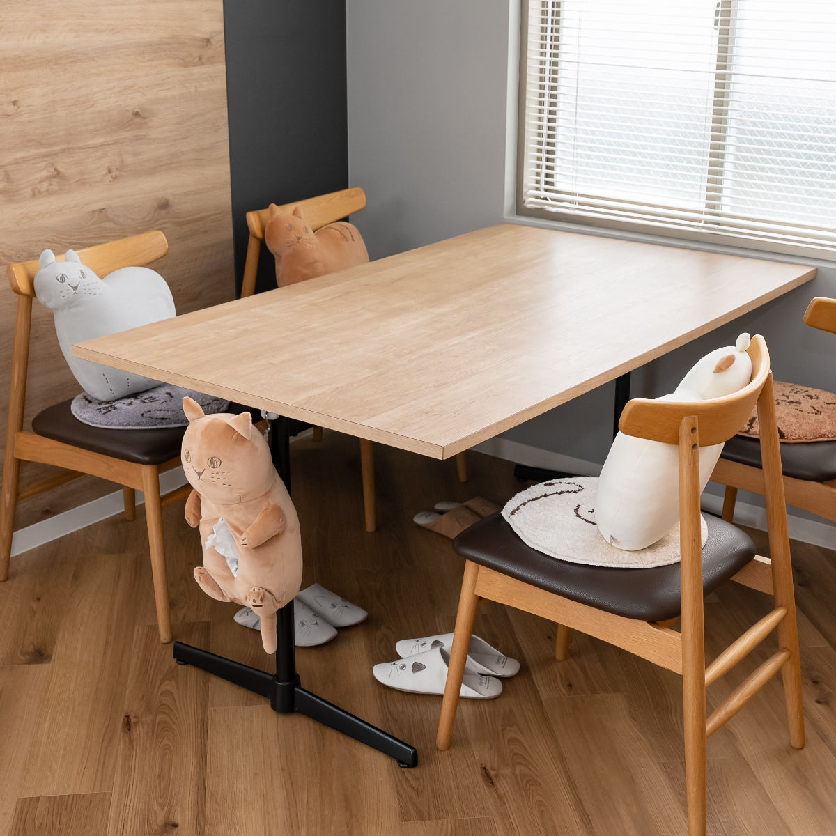 楽天市場】スリッパ にゃふにゃふ フェイクレザースリッパ 約22.0