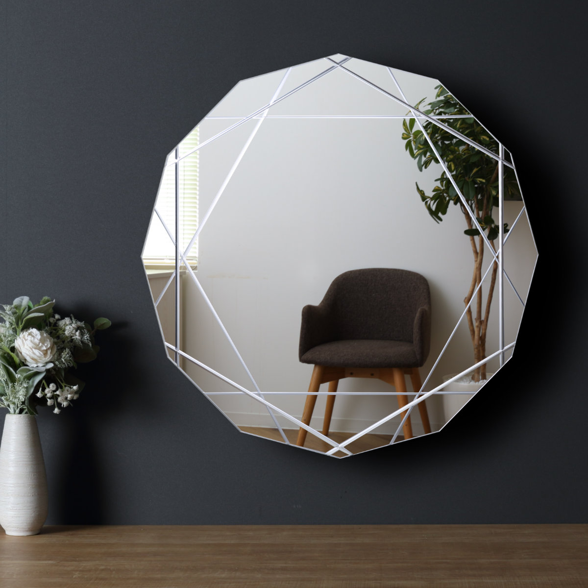 値下げ】木製三面鏡 モダン おしゃれ 送料込 値下げ】木製三面鏡