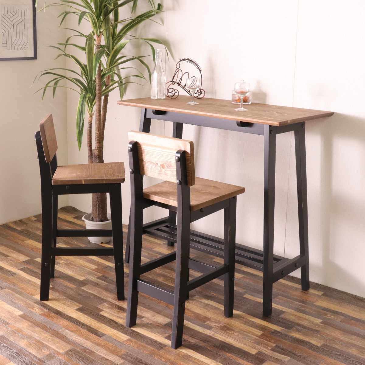 楽天市場】カウンターテーブル 高さ90cm おしゃれ 天然木 ヴィンテージ